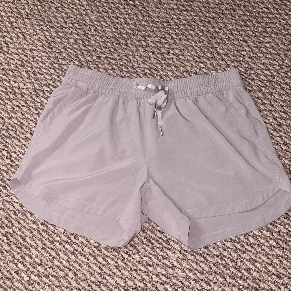 Eddie Bauer Light Gray Athletic Drawstring Shorts - image 1
